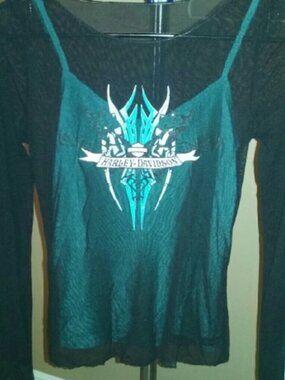Harley Davidson long sleeve Sheer Shirt